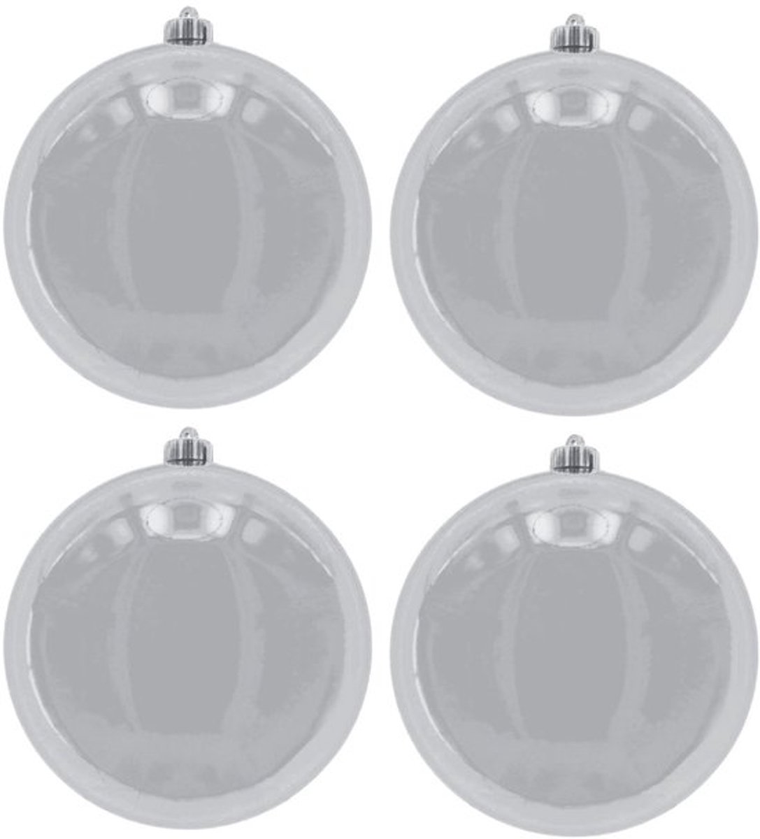 Kerstballen XXL - Vorstbestendig - Weerbestendig - Glanzend - Buiten - Ø 12 cm, 4 stuks - Kerstdecoratie
