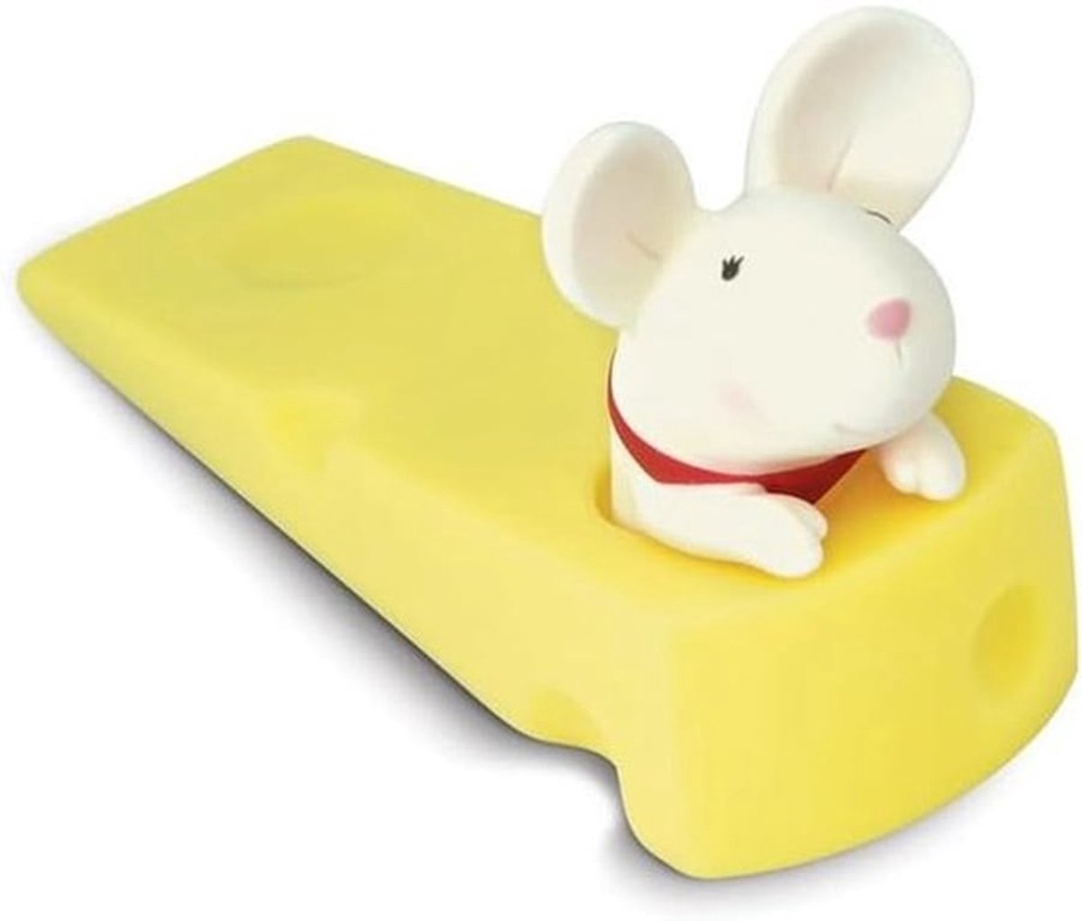 Decoratieve Deurstopper in Dierenvorm van PVC voor Thuis en Kantoor, Wit Muis Design