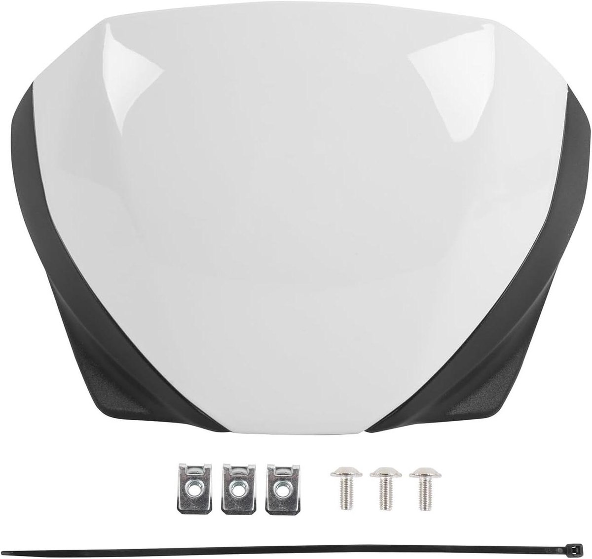 Motorfiets Windscherm - Voorruit Deflector - Bescherming Tegen Wind - Verhoogt Rijcomfort - One Size - Wit