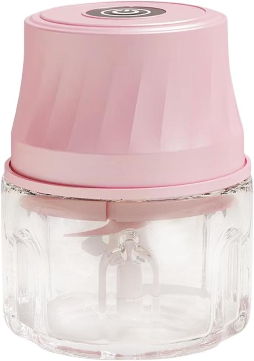 Voedsel Hakker - Mini Keukenmachine - Maaltijd Voorbereiden - Draadloos Oplaadbaar - 350ml - Roze