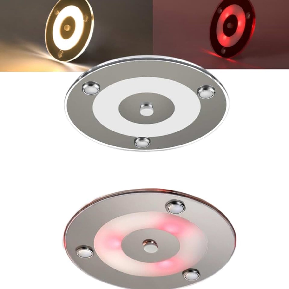 12V Plafondlamp Camper Boot Dimbare LED voor Van Truck Caravan Interieur Verlichting (2 stuks, 3000K)