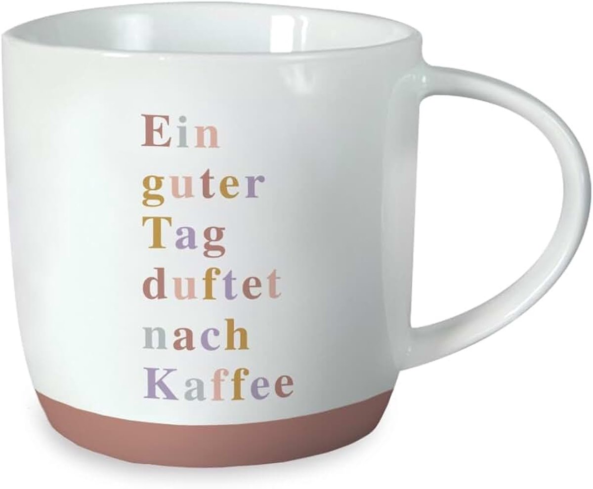 Koffiemok met spreuk 300 ml porseleinen mok grappig Ein gute Tag