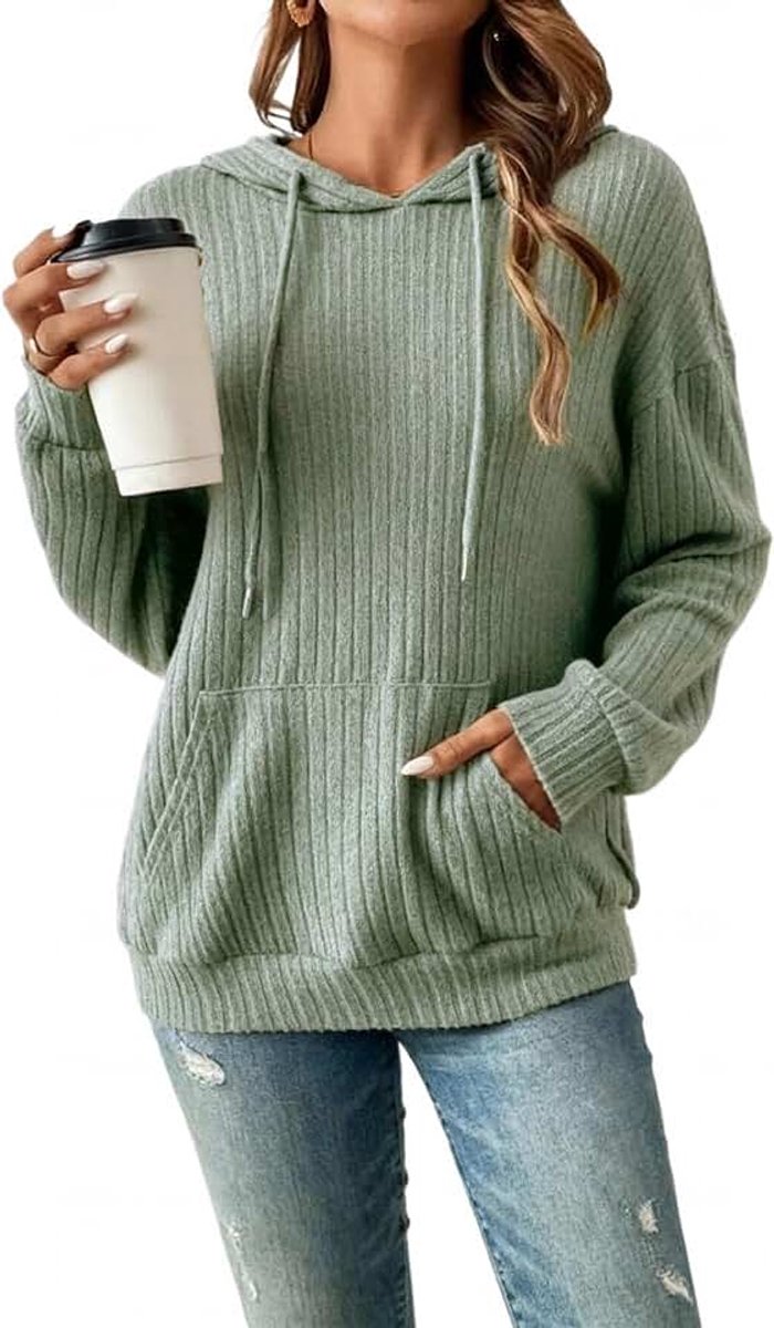 Dames sweatshirt voor dames hoodie herfst capuchon lange mouwen casual los