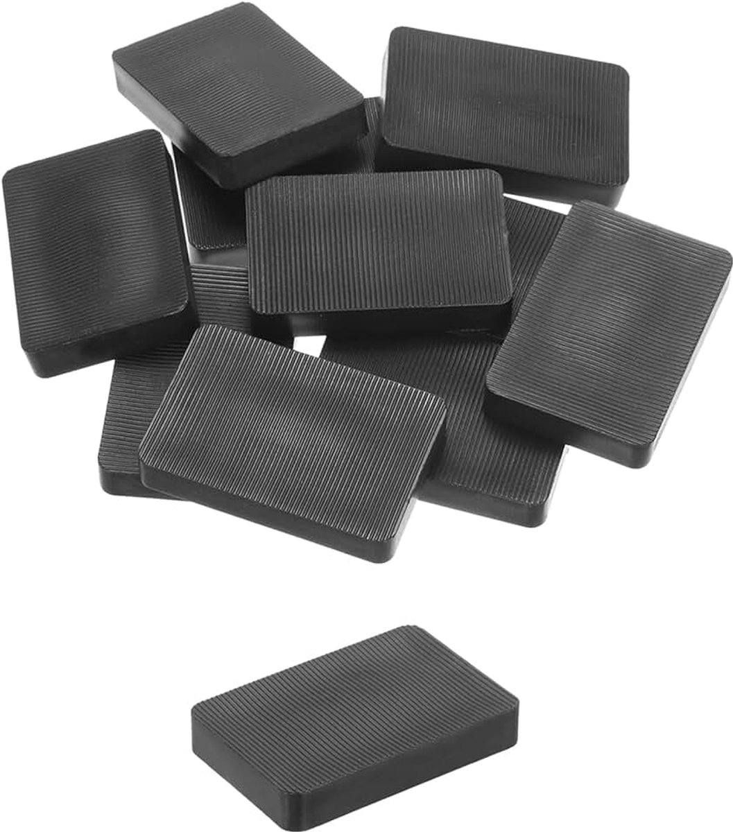Set van 20 kunststof onderlegwiggen, 60 x 40 x 10 mm, afstandhouders, tegelwiggen, afstandhouders, onderlegwiggen, compensatiewiggen, onderlegwiggen, onderlegwiggen