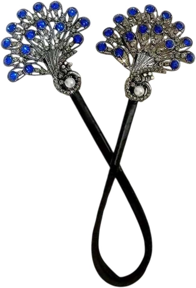 Haarknotmaker met strassteentjes, donuthaar, haarknotjes-gereedschap, modieus haarbroodjes-gereedschap voor jubilea, Valentijnsdag, Kerstmis, Thanksgiving