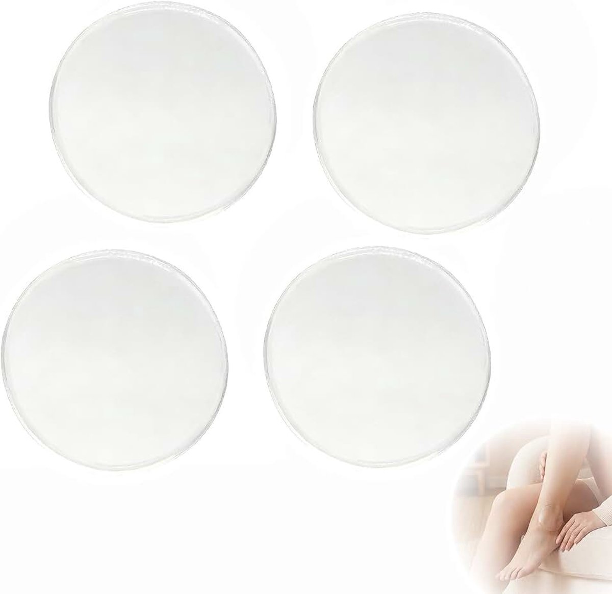 4 stuks enkelpads, enkelbescherming, gelpad, voorkomt schuren en kneuzingen, verlicht enkelpijn, voor schaatsen, skiën, wandelen