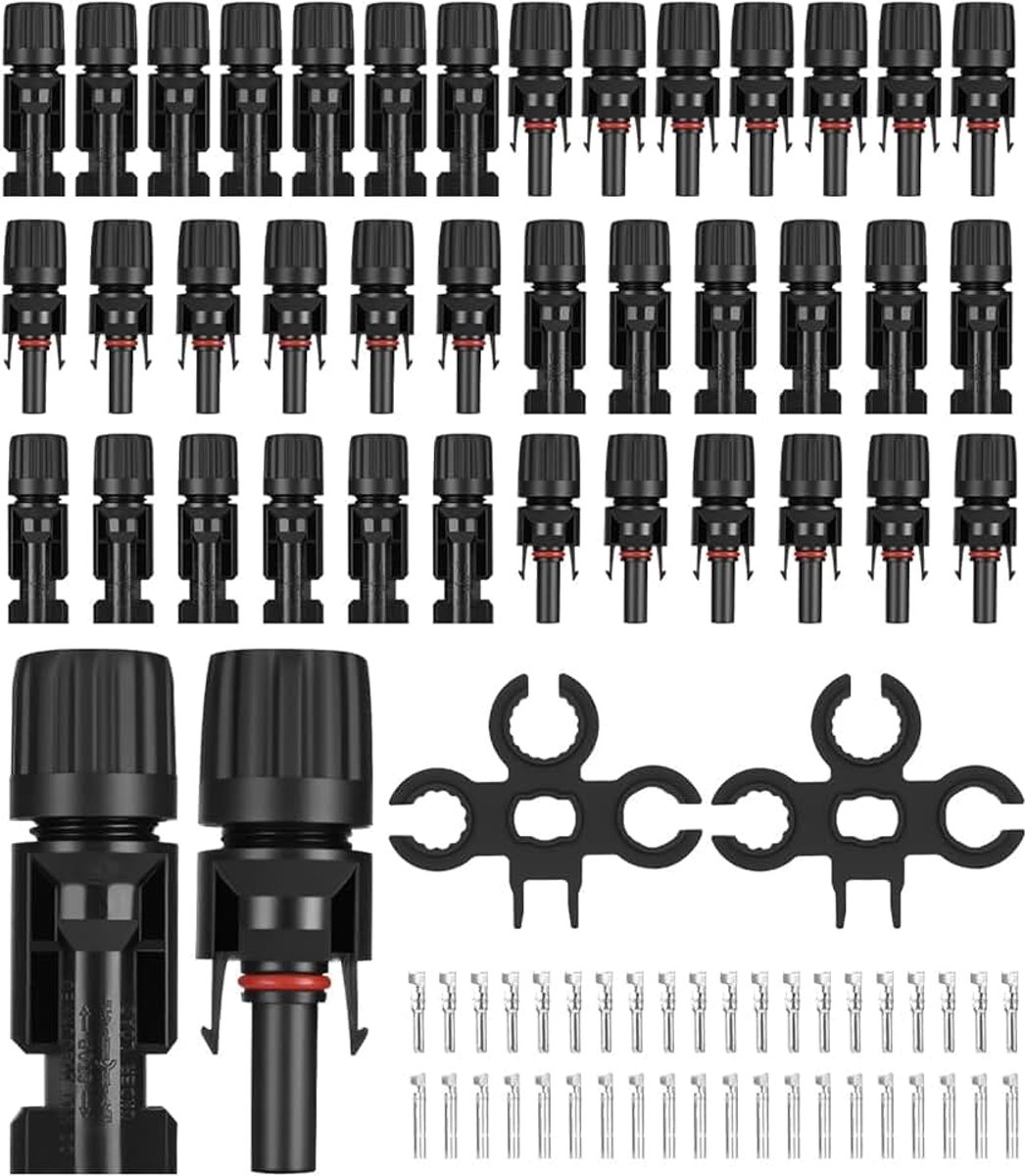 20 paar zonne-stekkerset, IP67 waterdichte zonne-stekker mannelijk/vrouwelijk, zonnepaneel PV-kabel MC4-stekker, zonne-connector laadregelaaraccessoires
