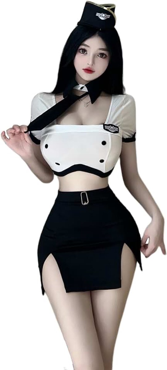 Sexy vlucht Attendant Stewardess kostuum voor vrouwen racerkostuums Halloween cosplay lingerie party outfit