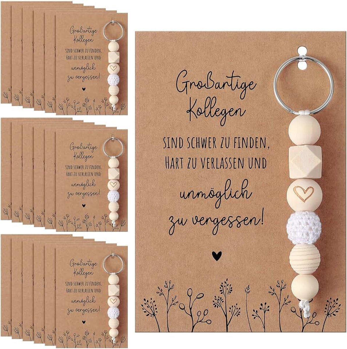 Bedankt Cadeauset Inclusief Sleutelhanger Bedankt Voor Alles Kaart Kabelbinders