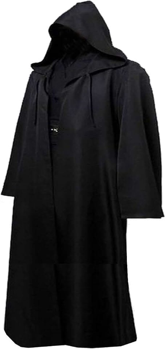 Herenmantel met capuchon, ridder, fantasie, cosplay-kostuum voor volwassenen, EU-maat