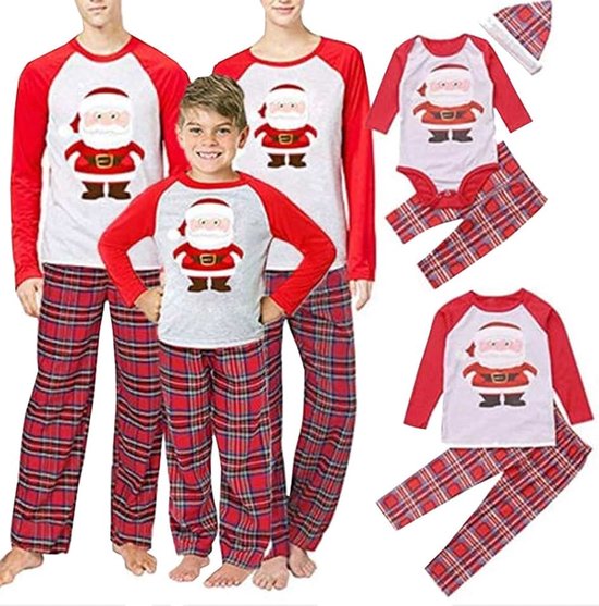 Pyjama's voor het gezin, nieuwjaarspyjama, nachtkleding, kerstkleding, pak voor papa, mama en kinderen