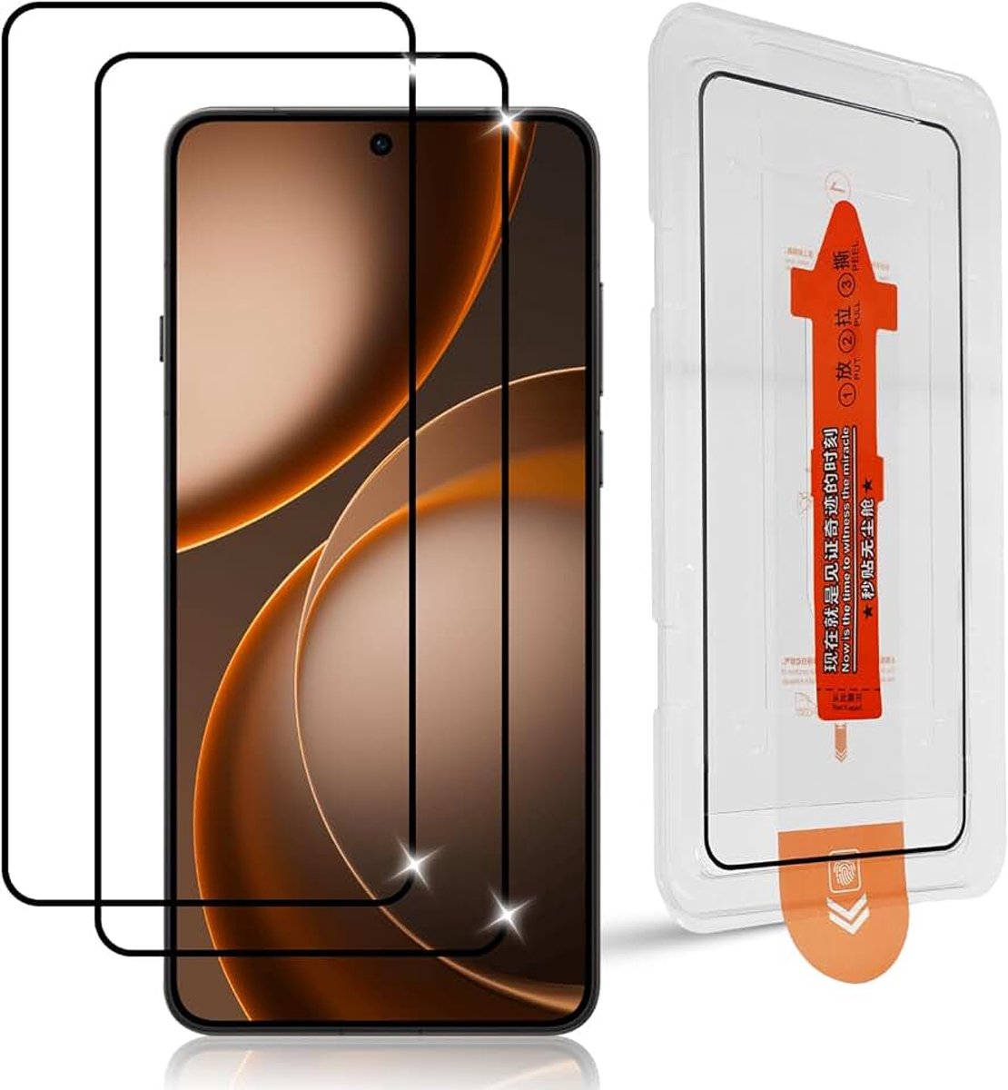 2 stuks pantserglas voor OPPO Find X9 Ultra 5G, 9H hardheid, anti-kras beschermfolie, anti-luchtbellen, HD heldere beschermfolie