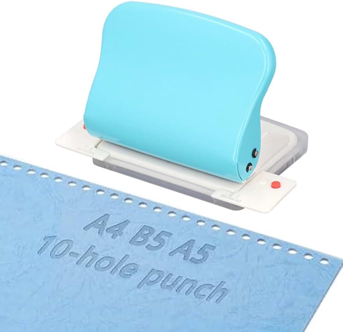 10 Perforator Papier Bindmachine, 10 Vel Capaciteit Papier Perforator Papier Perforator Kleine Binder Verstelbare Perforator Voor A4 A5 A6 A7 Zuivel Planners Bindmiddelen Notebooks