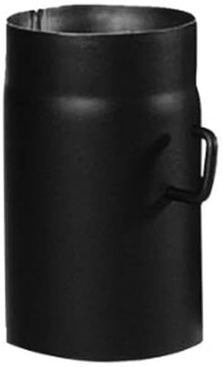 - Flam - 331706 kachelpijp met vlinderklep, Zwart, 2 mm, Ø 120 mm, lengte 250 mm, verpakking van 2