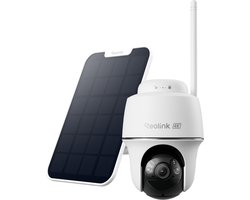Caméra de sécurité Reolink 4K sans fil en extérieur sur batterie avec panneau solaire, Détection personne/véhicule/animaux, Fonction Pan et Tilt, Vision nocturne couleur
