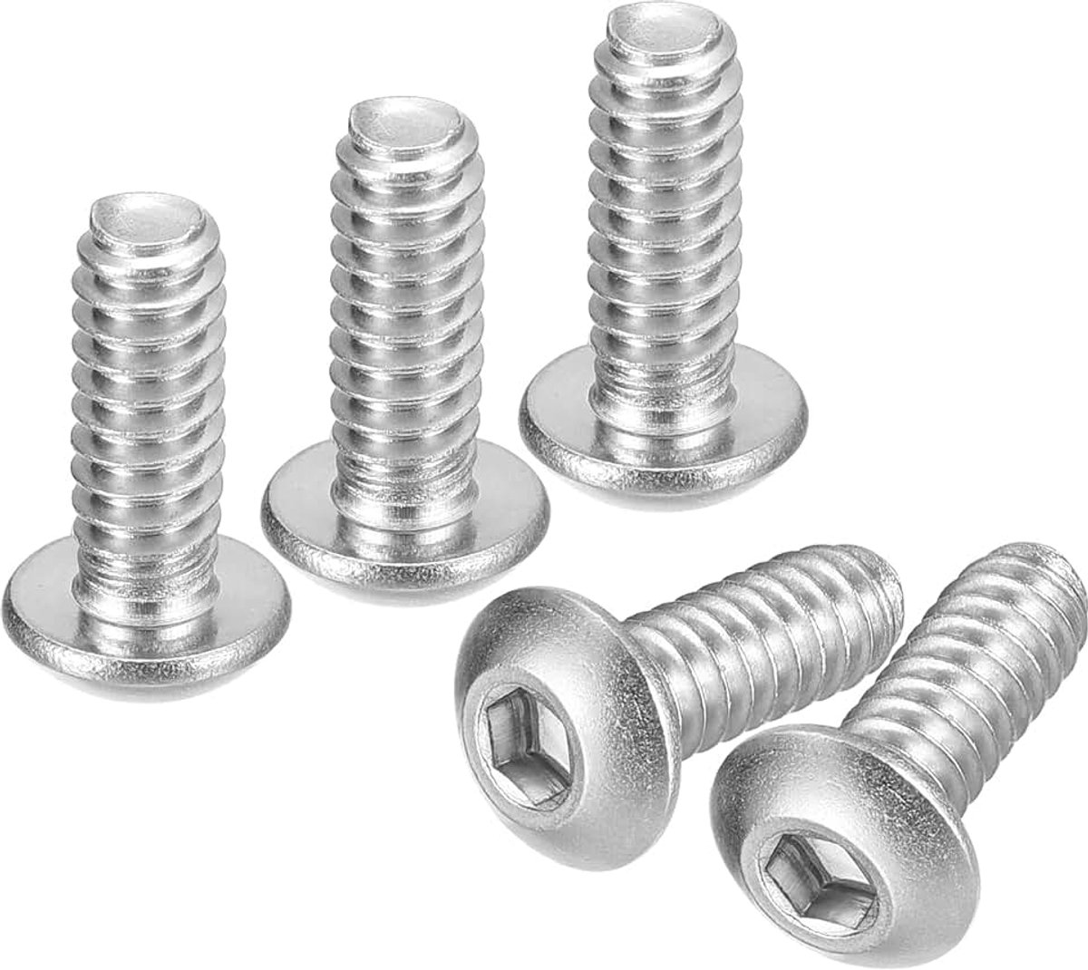 #10-24x1/2 inch lenskopschroeven binnenzeskant 50 stuks 304 roestvrij staal sluitingen zeskant bouten schroeven volledige schroefdraad zeskant aandrijfschroeven