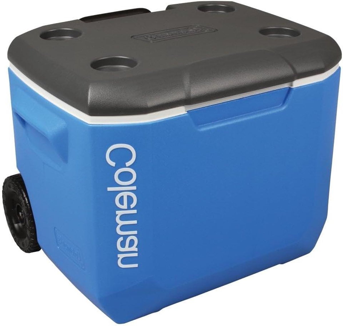 Koelbox op wielen - Isolatiebox - Buitenactiviteiten - Houdt 4 dagen koel - 56 liter - Blauw