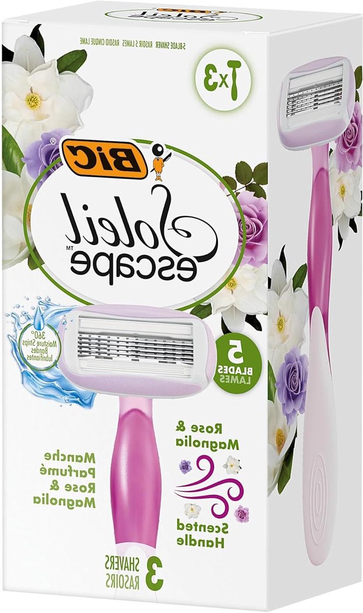 Dames Scheermesjes - Scheerapparaat Ontharen - Gladde Huid - 5 Flexibele Mesjes - 3 Stuks - Roze Magnolia