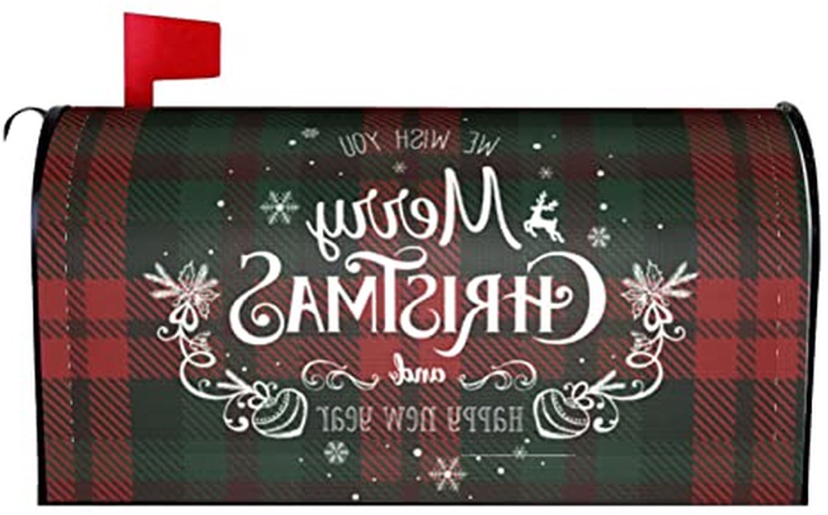Brievenbushoes - Postbakdecoratie - Tuin Aankleden - Magnetische Bevestiging - 51 x 45 cm - Rood Groen