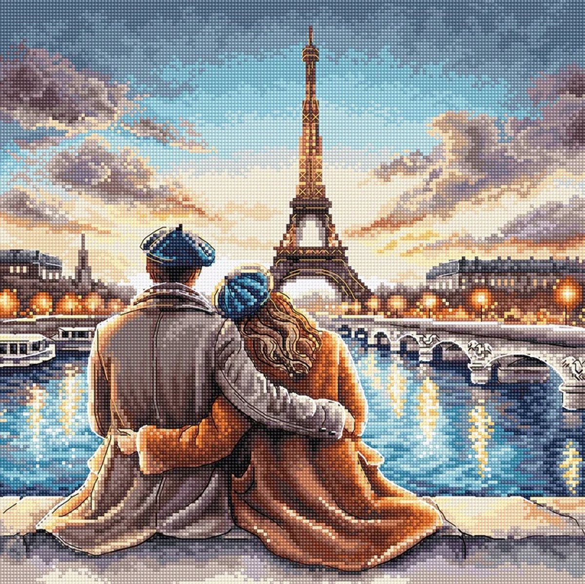 Signature Collection - 119 - Borduurpakket AVA Stitch - Sunset in Paris - Zonsondergang in Parijs