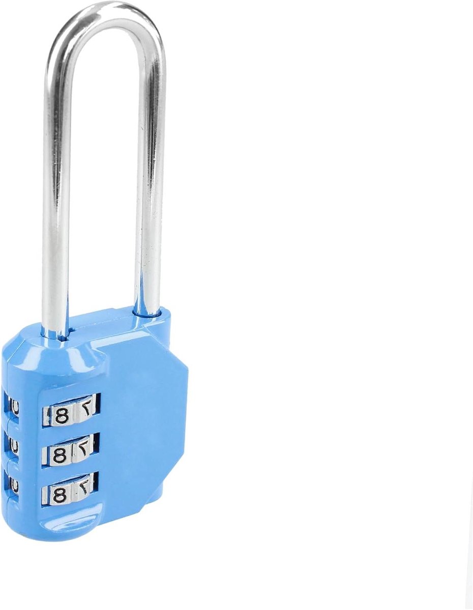 Cijferslot Bagage - Combinatieslot Koffer - Veilige Opslag - 3-Cijferige Code - 55 mm Beugel - Blauw