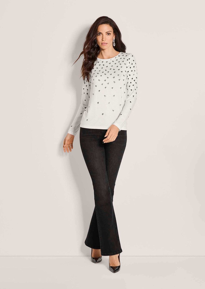 MADELEINE Overhemd Shirt met lange mouwen, strass en hanenpootmotief