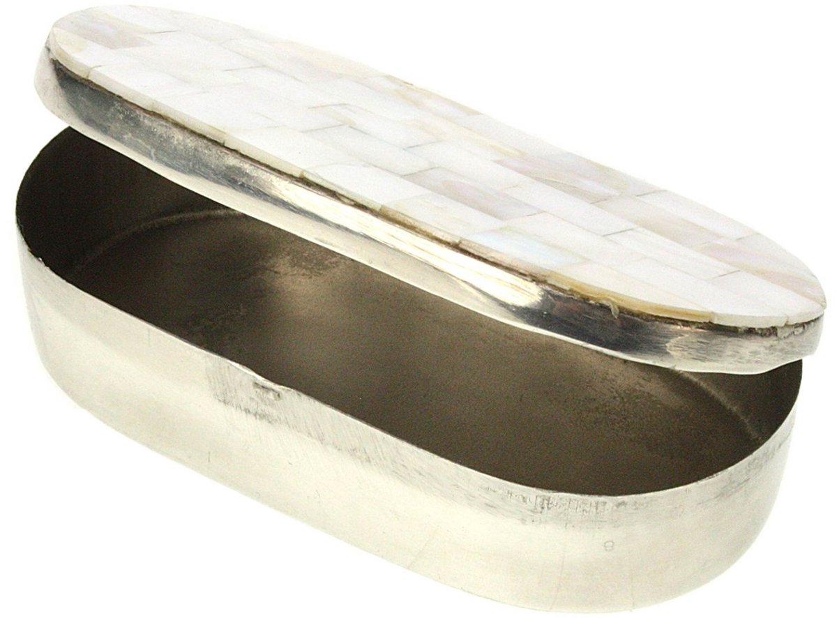 Ovaal doosje marmer 10,5x5,5x2cm