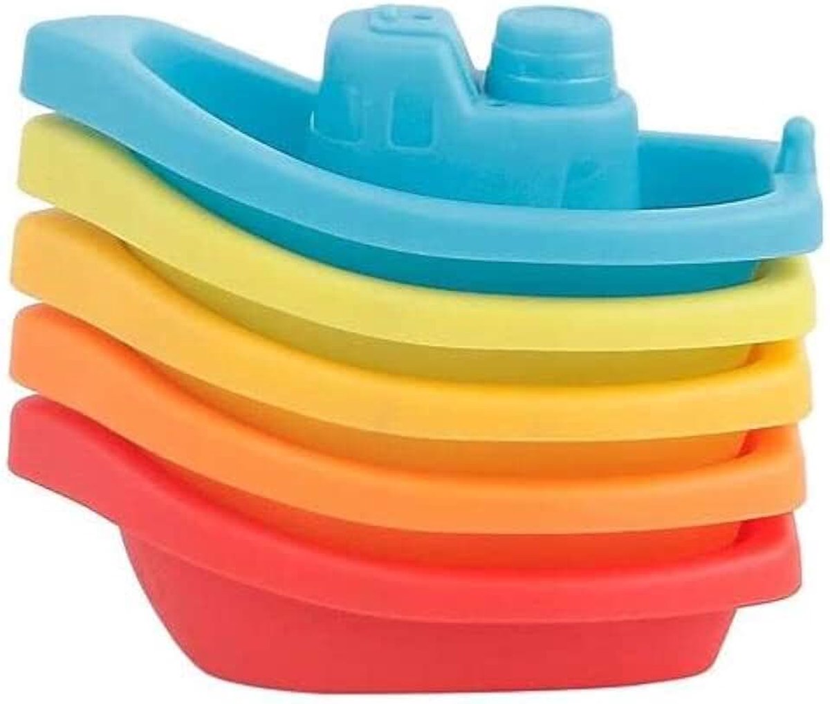 badboot, 5-delige set, stapelbaar en aansluitbaar, 13 x 7 cm, voor badkuip, zwembad en zee