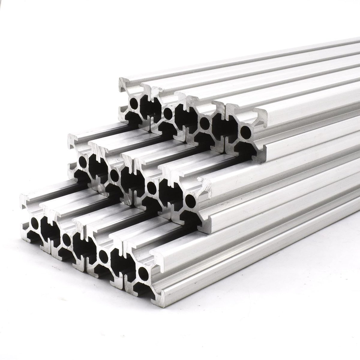 12 stuks Systemprofiel Alu-profiel met groef van 6 mm 20x20 snede 800 mm