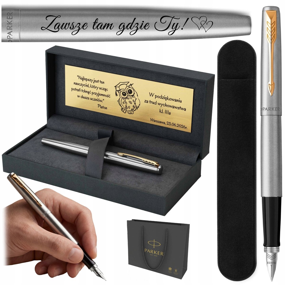 Parker Jotter Vulpen met Gravure & Prestige Case - Cadeauset