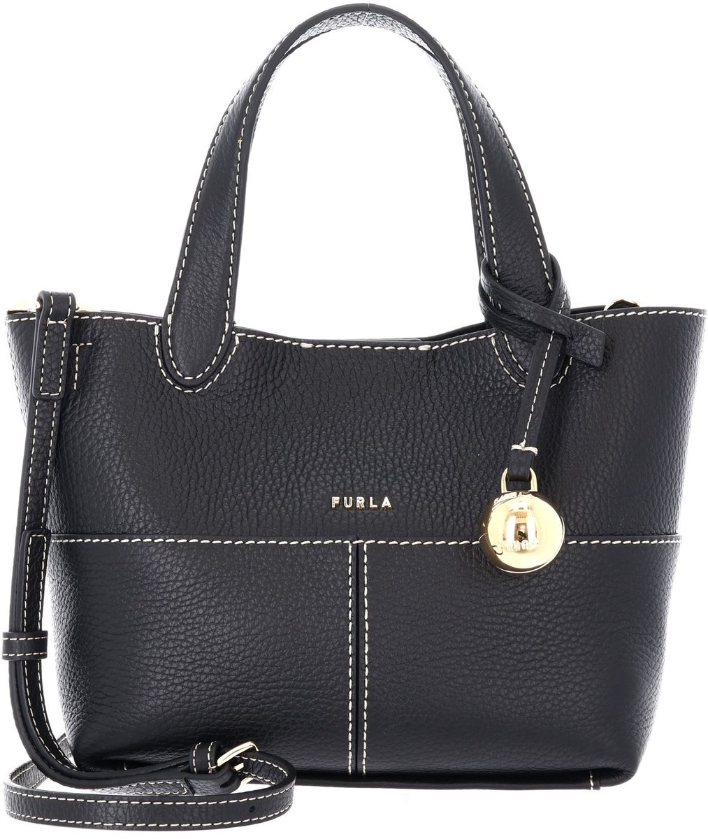 FURLA Leren schoudertas handtas Primrose Mini Tote Bag Nero zwart