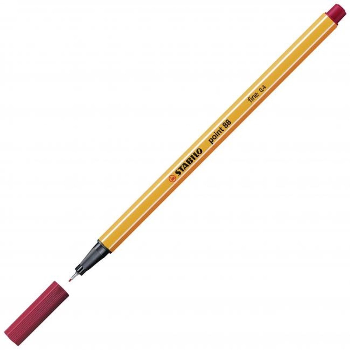 Stabilo Cienkopis 0,4mm - Donker Rood - Lange Schrijflijn