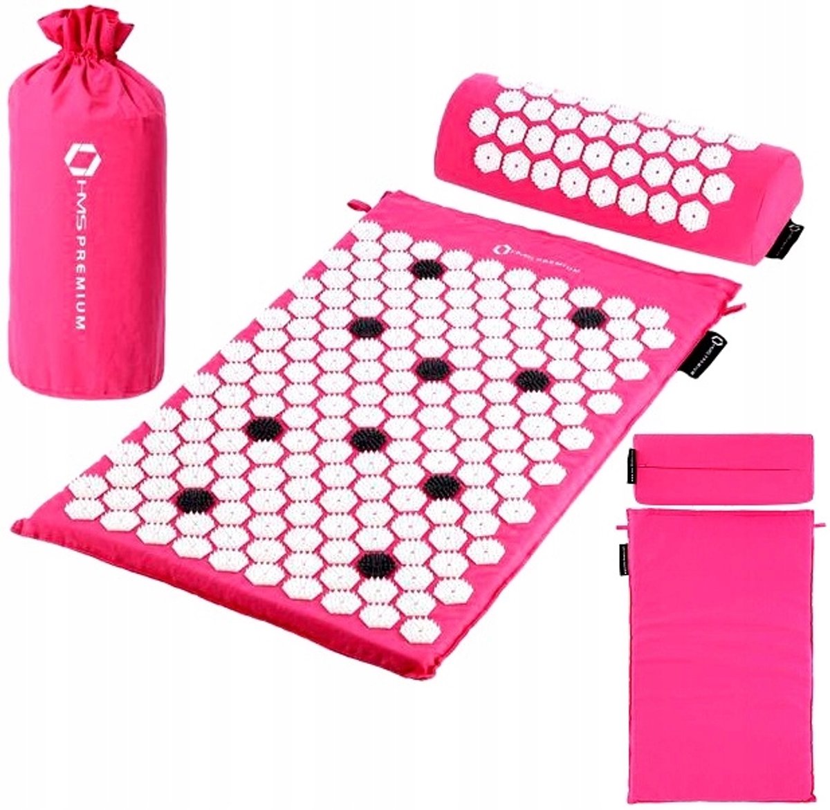Acumassageset: Grote Roze & Paarse Mat met Kussen