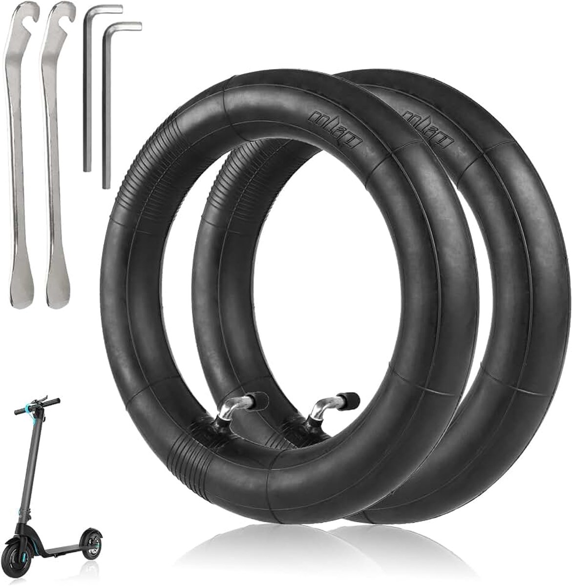 Slang 10 x 2.125 inch voor elektrische step 25 4 cm (20 inch) elektrische step 25 4 cm (25 4 inch) dubbele dikte reservebanden gebogen mond met 2 gereedschappen