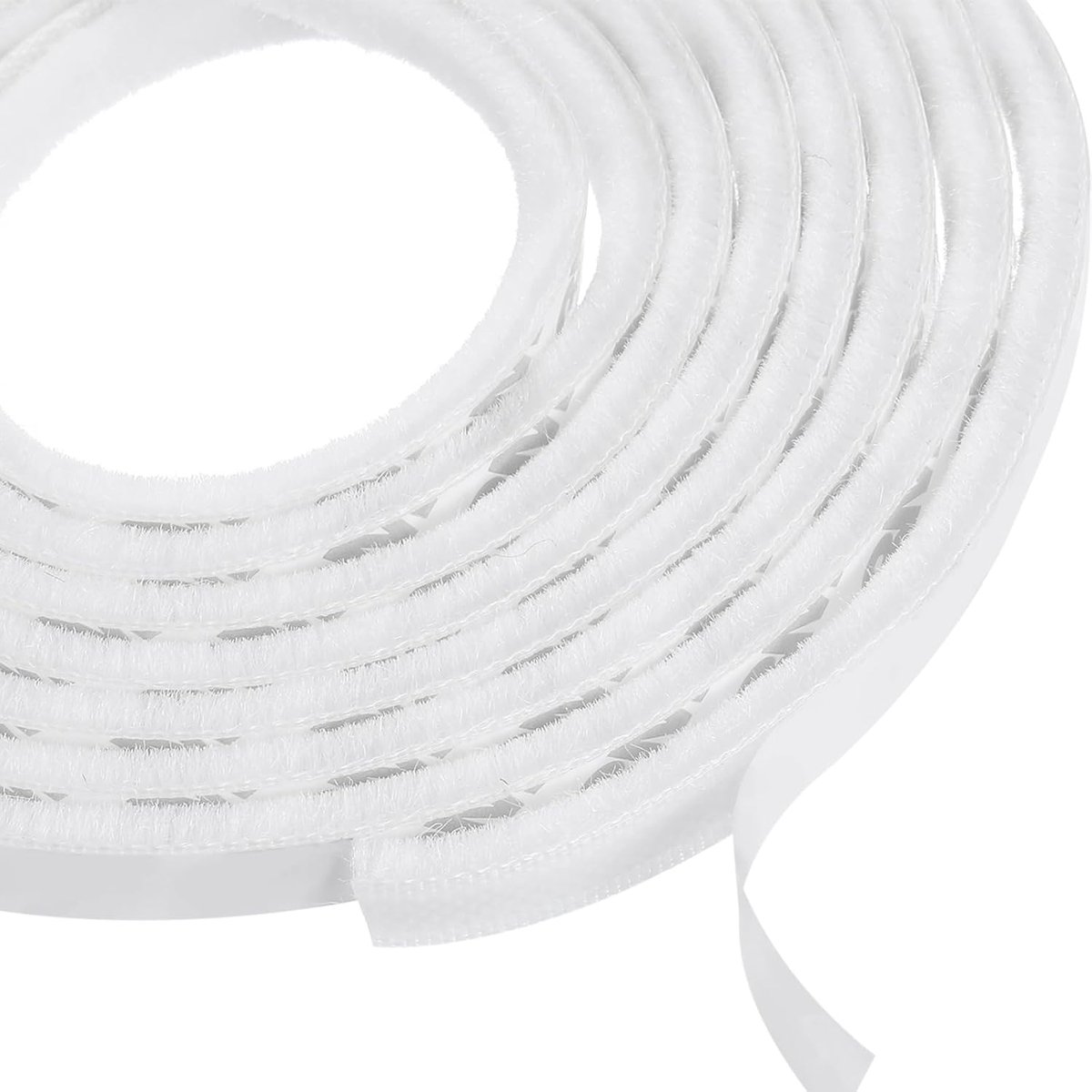 Stapel weerstrippen, zelfklevende weerstrippende borstel, pluizige deur weerafdichtingsstrip, isolatie voor raamdeurframe, wit (16 ft Lx3/8 "Bx1/4 "H)