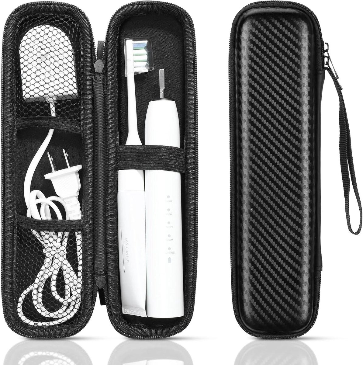 Tandenborstelcase - Reisdoos Opberg - Mondverzorging - Universele Compatibiliteit - 24 cm - Zwart