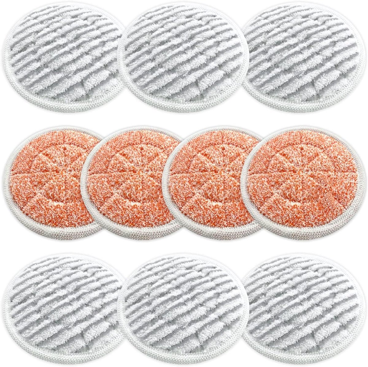 Stoom Dweil Pads - Vervangende Doeken - Grondig Reinigen - Krachtige Schrob Effect - 10 Stuks - Grijs