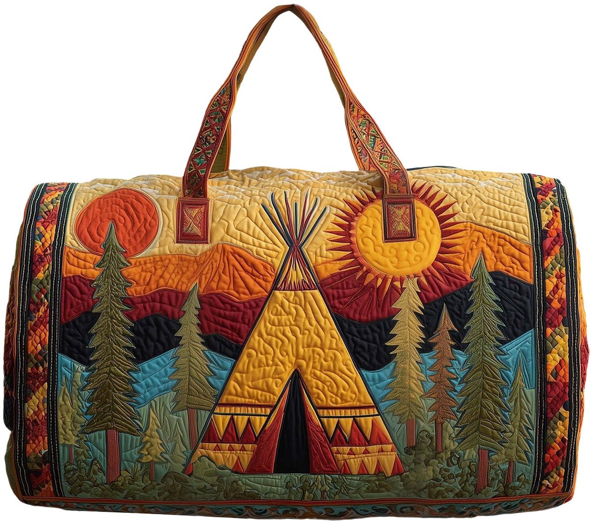 Textielen tas, retro bloemenprint in 3D-stijl, boho-stijl voor reizen en sport, meerkleurig, groot (18 x 9 x 9 inch)，14 modellen