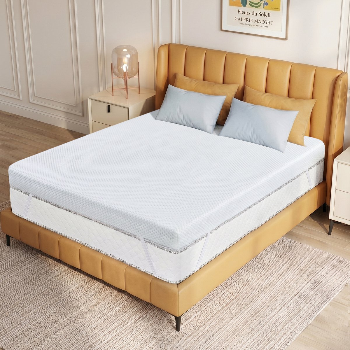 Daity Matrastopper 180x200 cm – Gel Topmatras 7,5 cm – Koudschuim – Afneembare Hoes