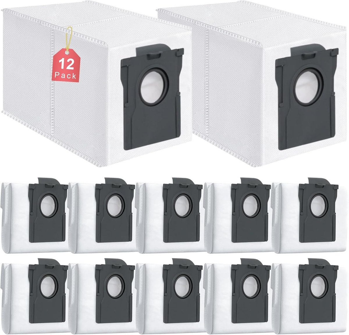 12-delige set stofzakken geschikt voor Dreame X30/X40 / S30 /E30/X50 Pro robotstofzuiger - stofzakken
