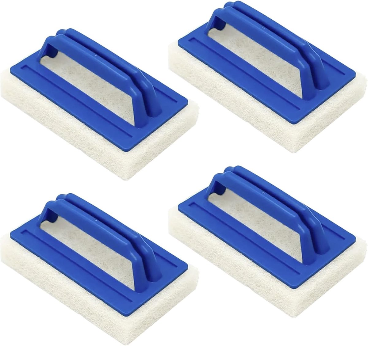Zwembadborstelset met handvat, zwembadborstel voor zwembadreiniging, handschrobber, reinigingsborstel, algenborstel voor spa, badkuipen, zwembadvlekken