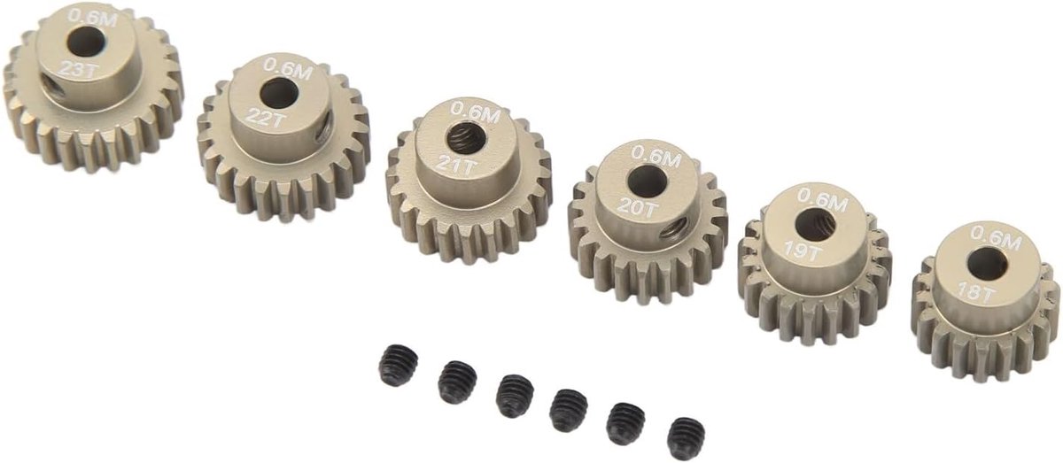 Motor Pinion Gear Metalen RC Gear Set 3.175mm Ruisonderdrukking Efficiënte Compatibiliteit 0.6m voor RC Auto Upgrade