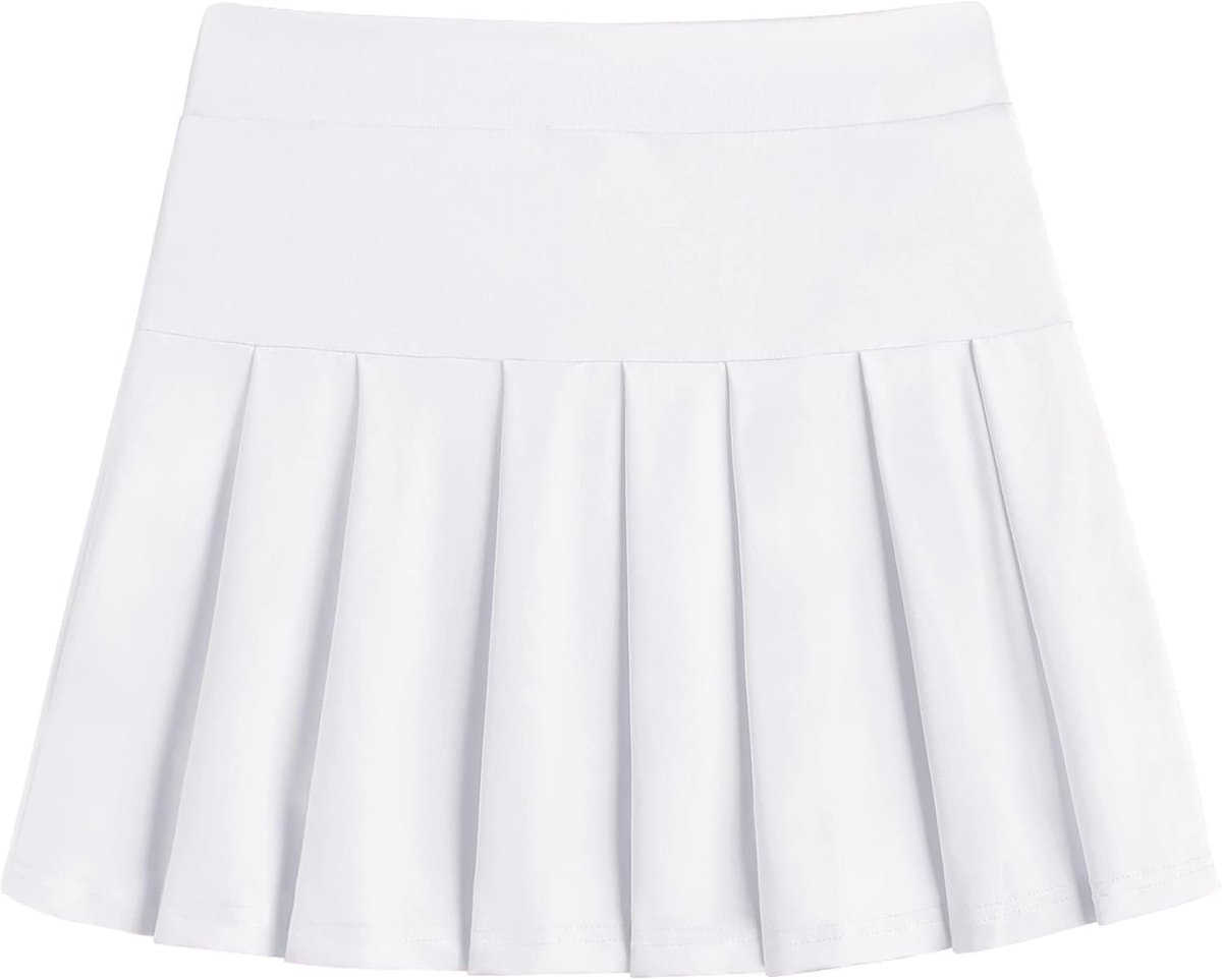 Meisjesrok tennisrok hoge taille geplooide rok kinderen effen golfrok geplooide sportrok met zakken binnenbroek casual schooluniform rok 6-13 jaar