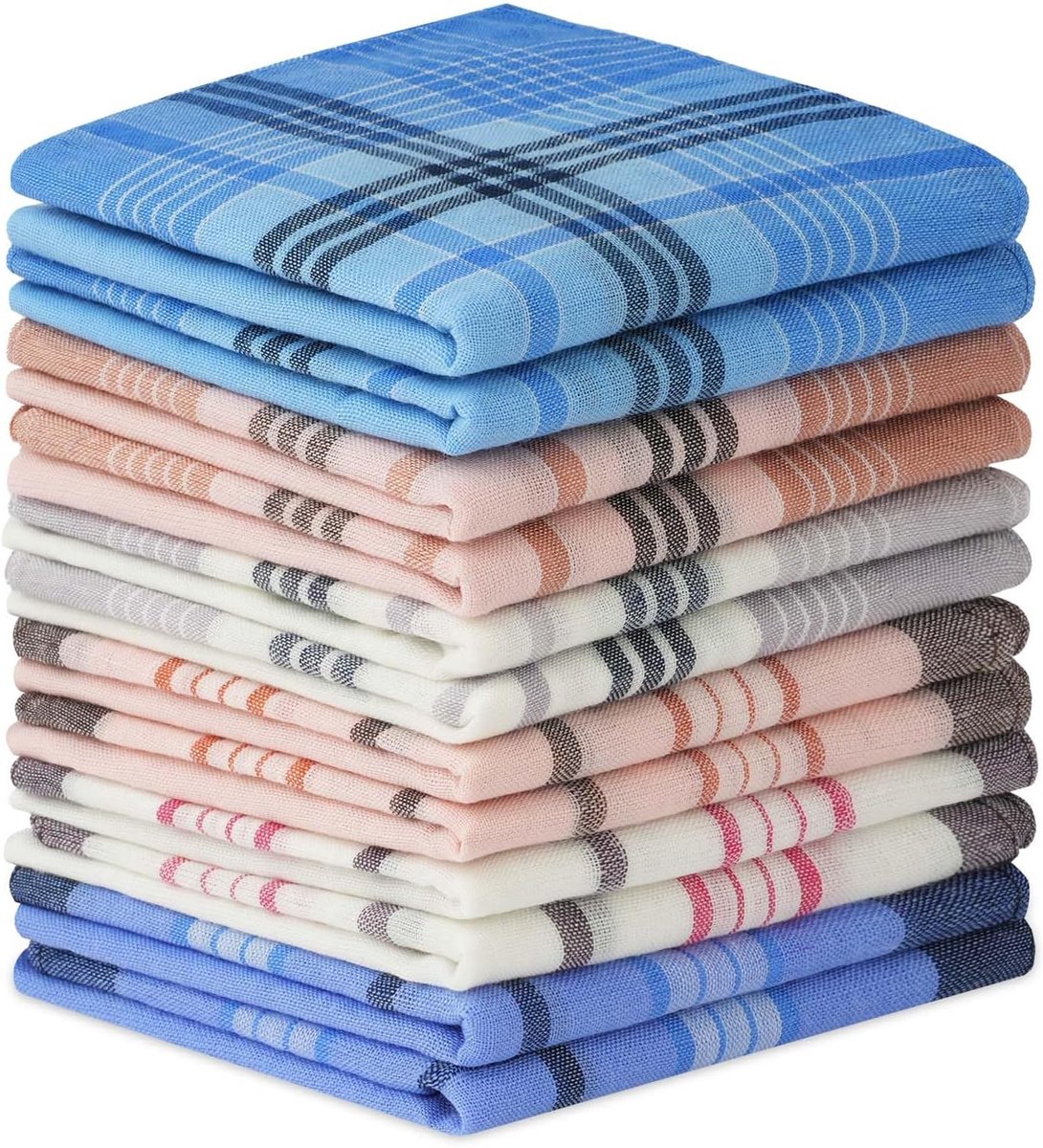 Zakdoeken, 12 stuks Zachte Klassieke Witte Heren Zakdoeken Set, Heren Premium Zakdoeken Diverse Pochet Zakdoeken voor Mannen en Vrouwen, voor Bruidegoms, Bruiloften