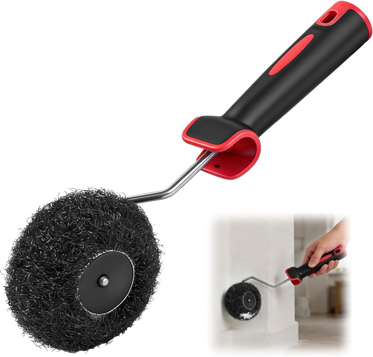 Roller voor plamuurmassa, plamuurroller voor rolplamuur, hoekroller voor binnenhoeken en gipskartonplaat, premium hoekpleisterroller, speciale roller voor plamuurmassa voor het aanbrengen van