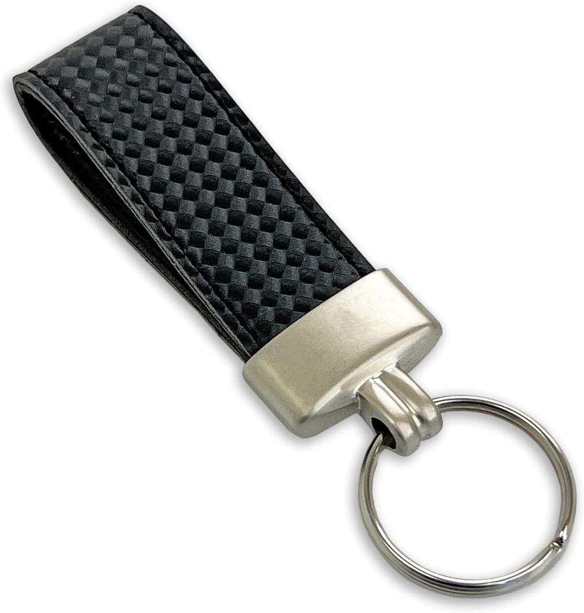 Elegante kunstleren sleutelhanger met ring. Handig voor huissleutels, auto, motorfiets, scooter, poort. Lichtgewicht en zeer robuust