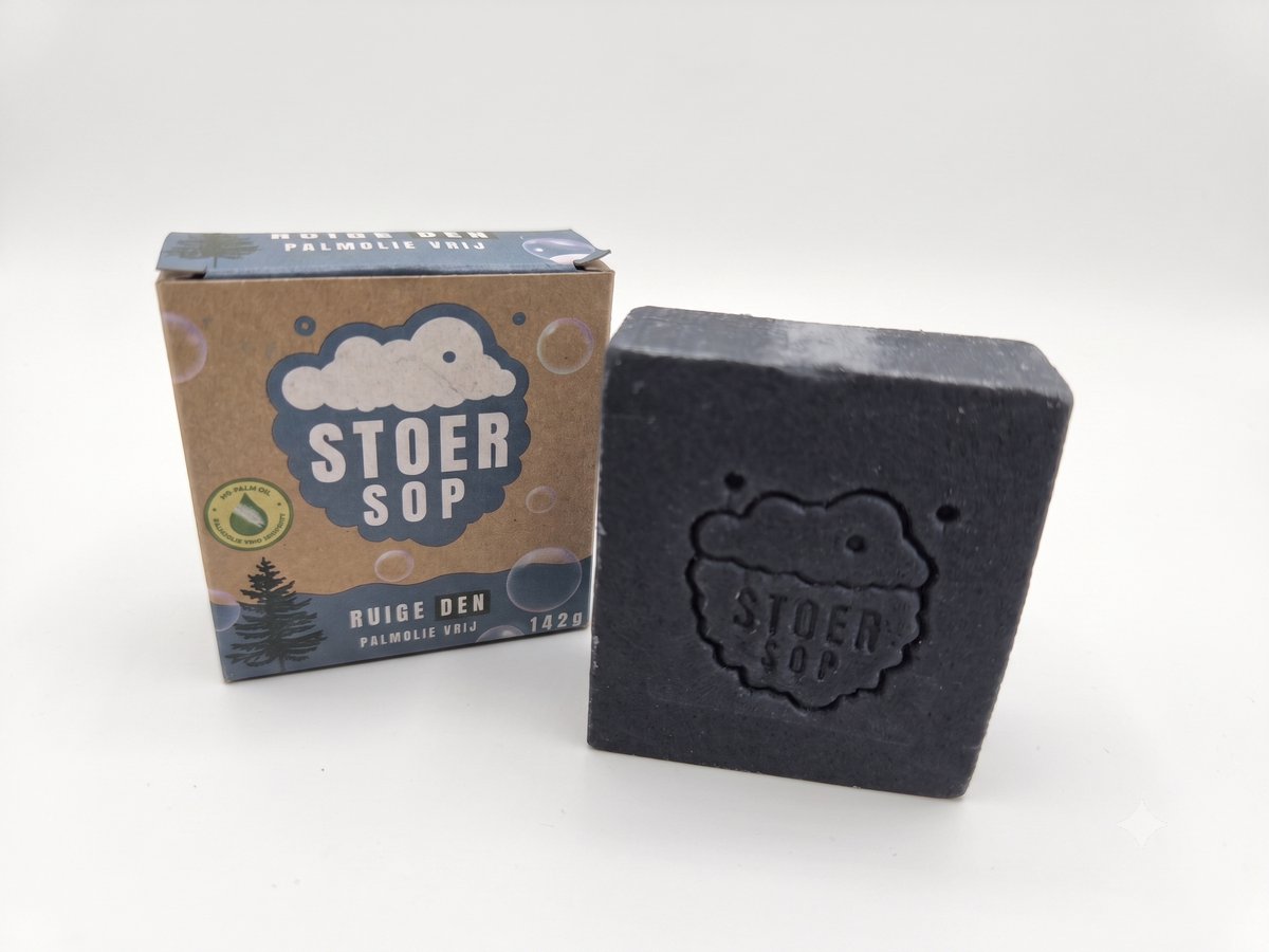 StoerSop - Zeep blok/bar - Ruige Den - Palmolie & plastic vrij! - 142 gram