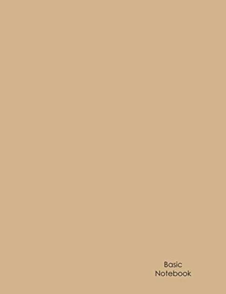Notebook: Plain Tan Cover
