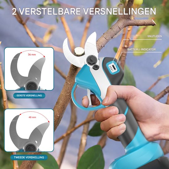 Telescopische Elektrische Kettingzaag 4-in-1 - Voor tuinieren en snoeien - Hoge tak zaag & schaar functie - Kleur: rood, lengte: 10 cm (voor 4 inch) — afbeelding 4