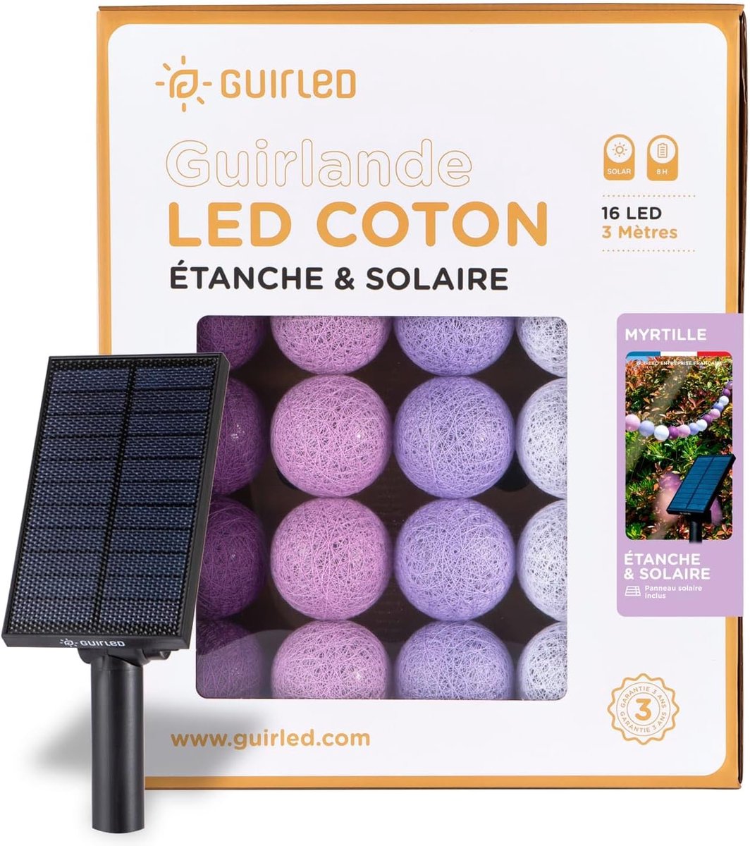 Lichtsnoer met ballen voor buiten - LED Guinguette - IP65 waterdicht - Automatisch aan/uit - SnelShoppen